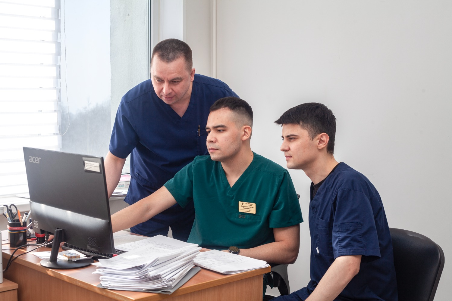 За разбором сложного случая врачи-онкологи - Рустам Зайнуллин, Азат Шарипов, Вадим Ахмеров